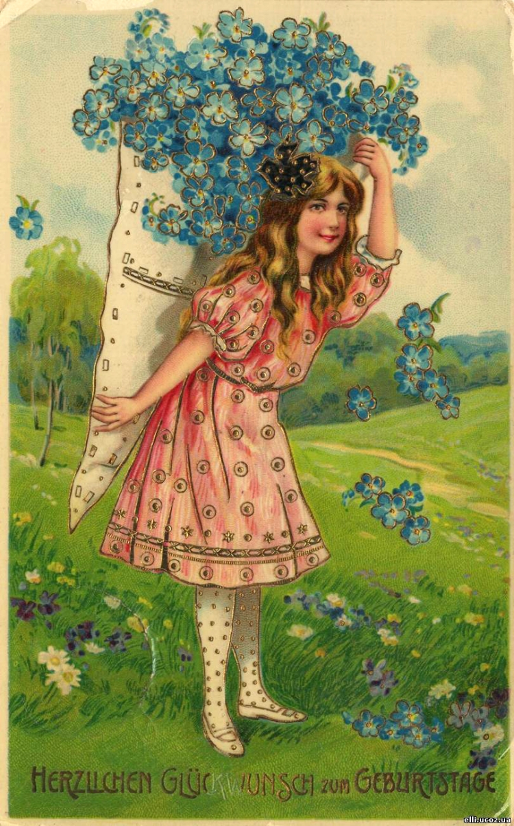 Старинные открытки Весна