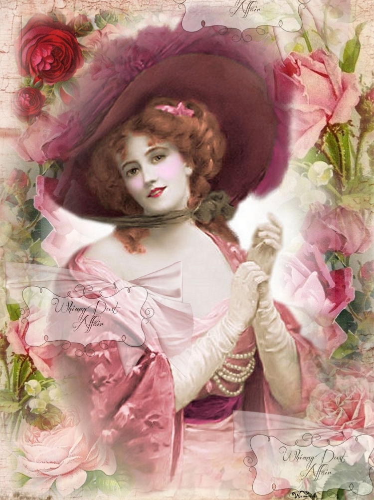 Винтажные дамы для декупажа