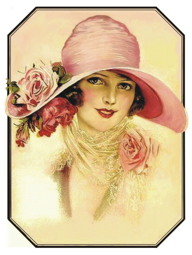 Дама в шляпке Винтаж