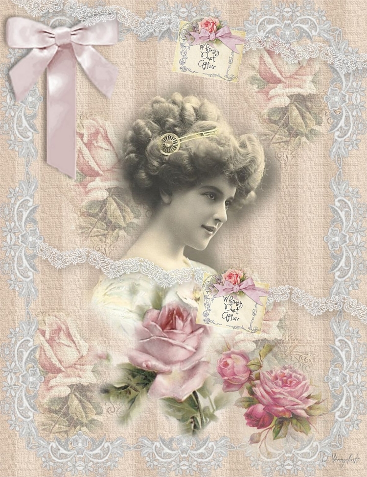 Портрет в стиле шебби Шик