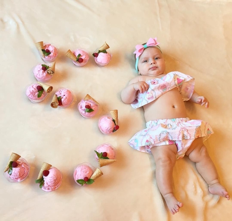 Фотосессия для малышки в 5 мес идея