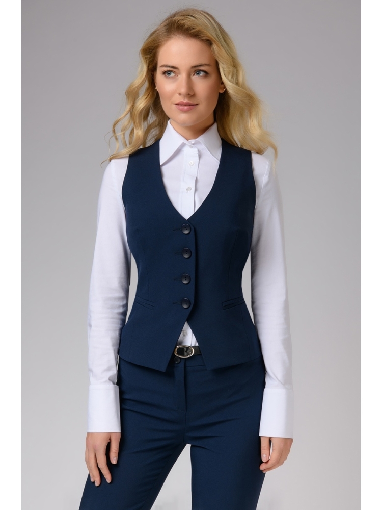 Женская жилетка из костюмной ткани
