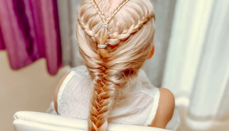 Причёска рыбий хвост для девочек