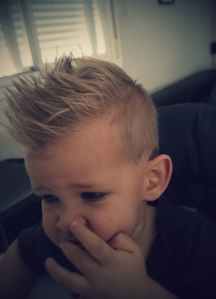 Маленький мальчик с ирокезом