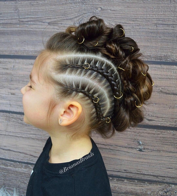 Рокерская прическа для девочки