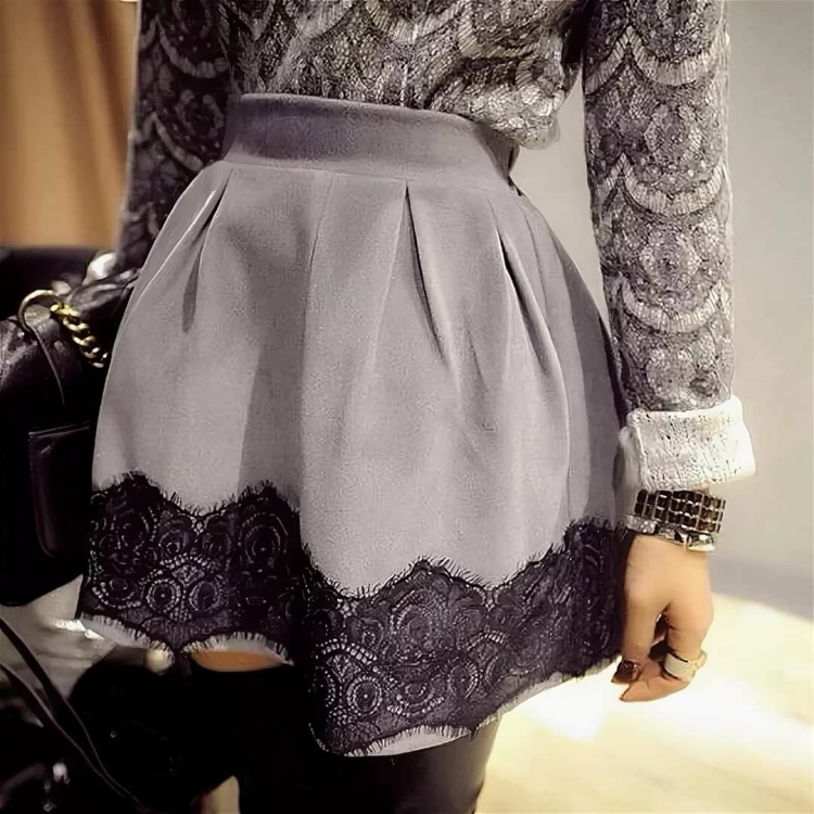 Юбка с кружевом