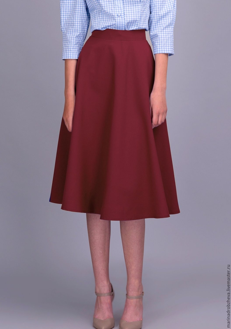 Юбка полусолнце клеш