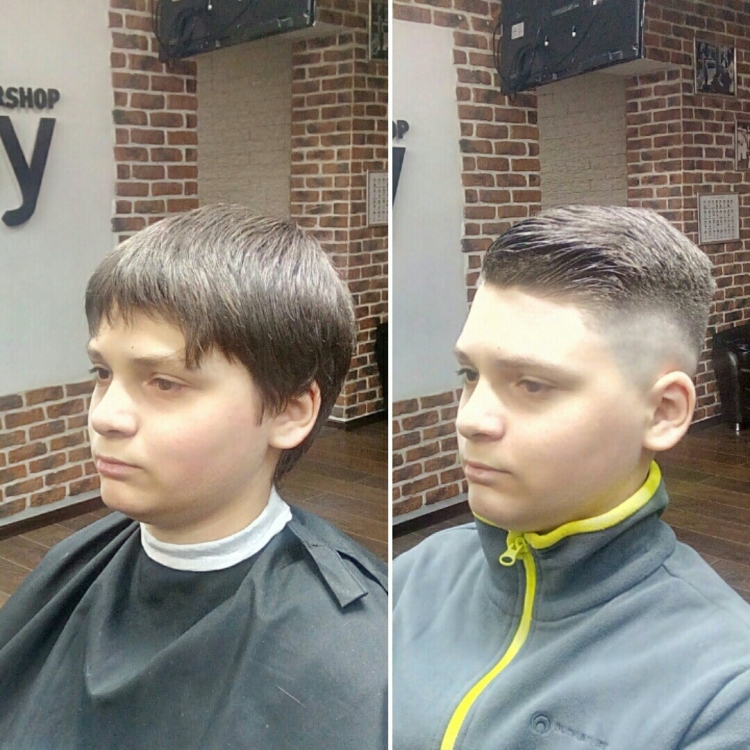 Модельная стрижка до и после