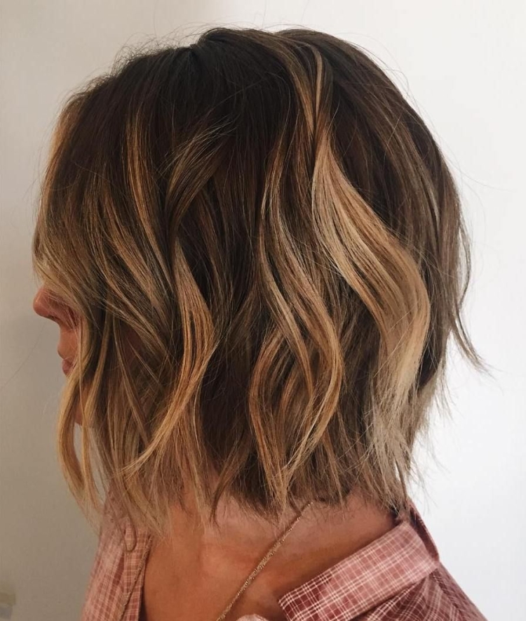 Калифорнийское мелирование на Боб каре