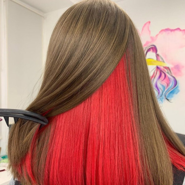 Скрытое окрашивание красный