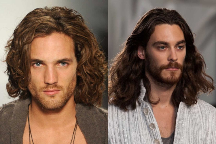 Прическа Каскад на волнистые волосы мужчине