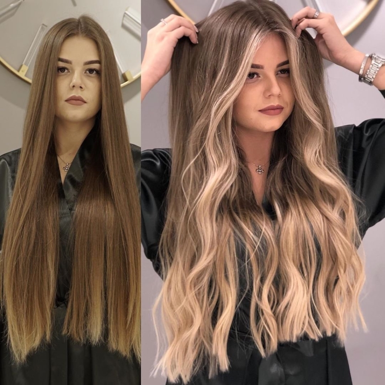 Осветленные пряди волос