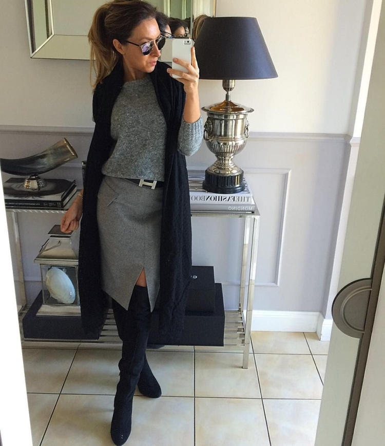 Стильный офисный зимний лук