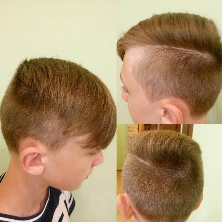 Стрижка для мальчика вид сзади
