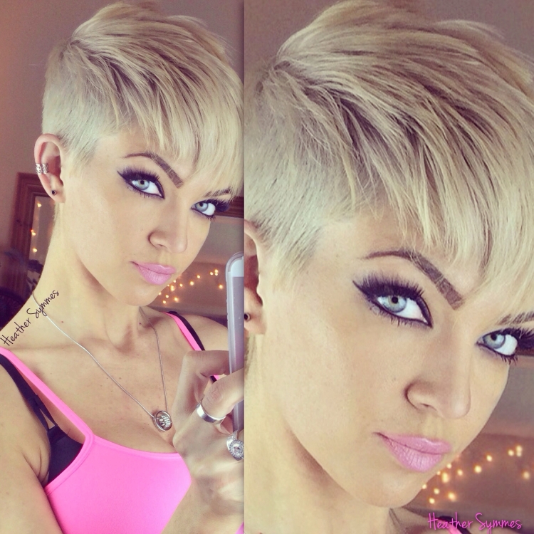 Челка выкрашенная стрижка Пикси