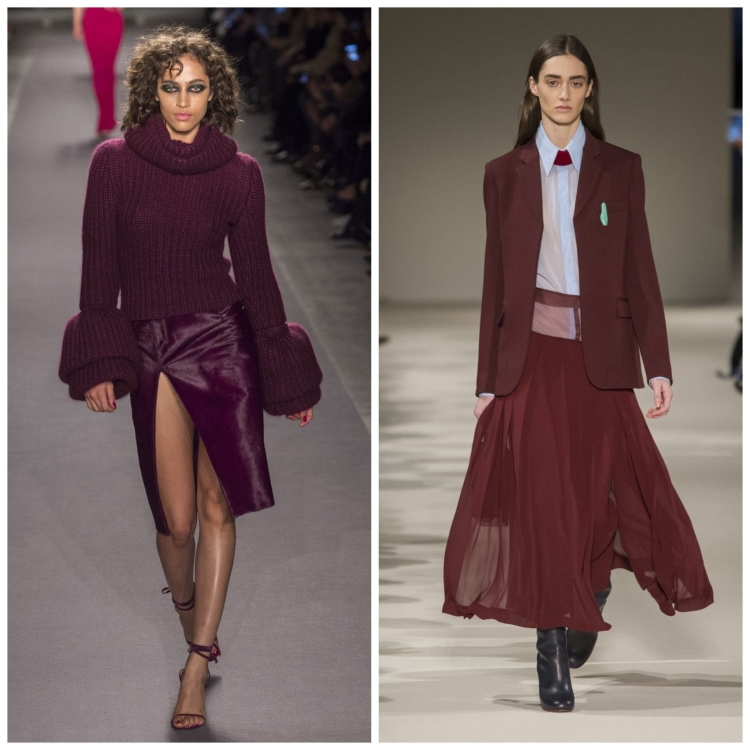 Мода цвет бордо