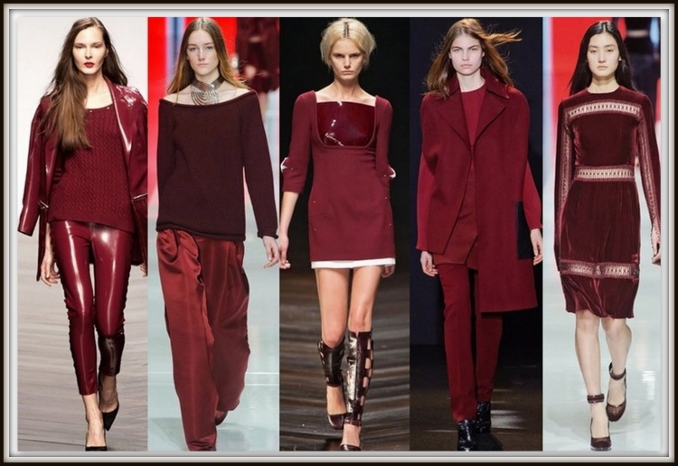 Бордовый цвет в одежде