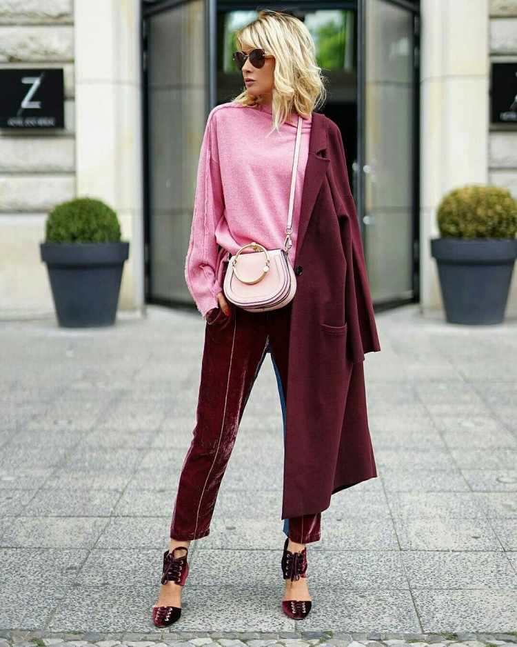 Винный цвет в одежде