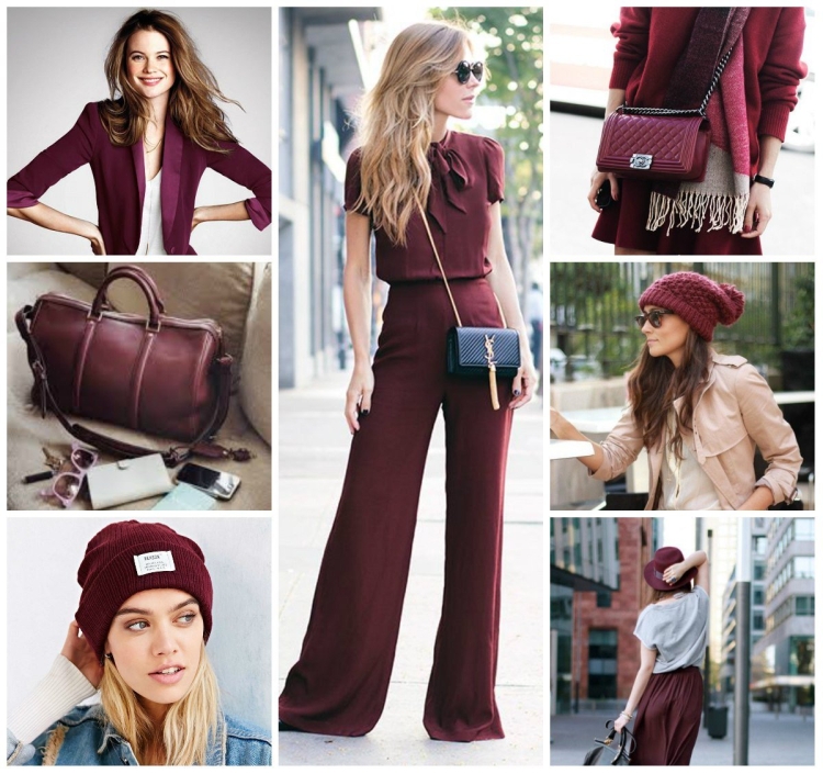 Винный цвет сочетание