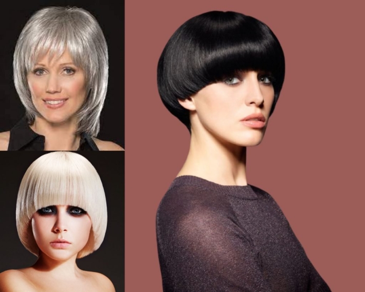 Стрижка сессон на длинные волосы с челкой для женщин после 50