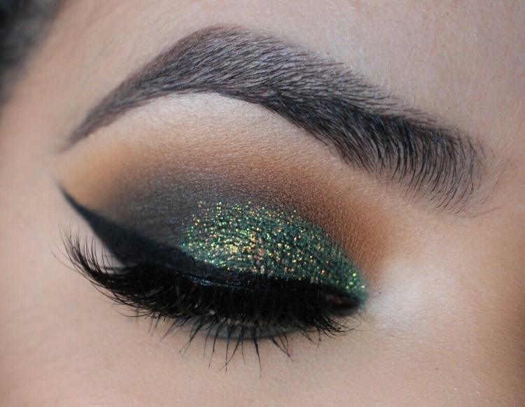 Макияж изумрудный Смоки