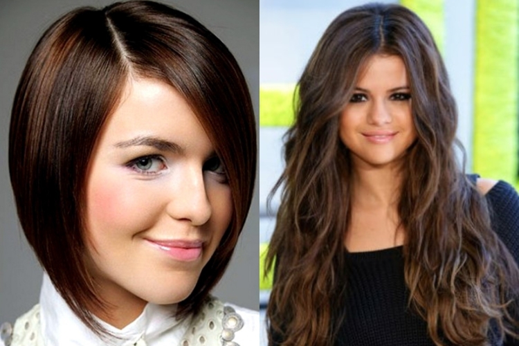 Стрижки на круглое лицо женские длинные