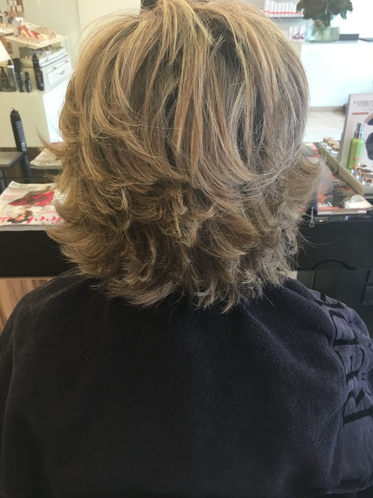 Каскад сзади на короткие волосы волосы