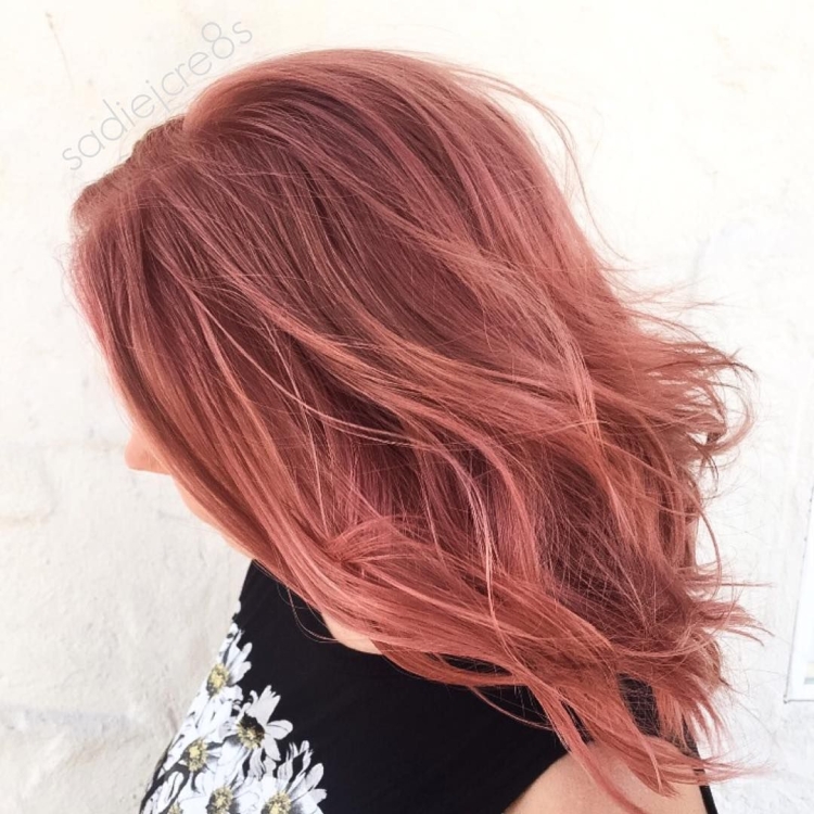 Окрашивание рыжий с розовым