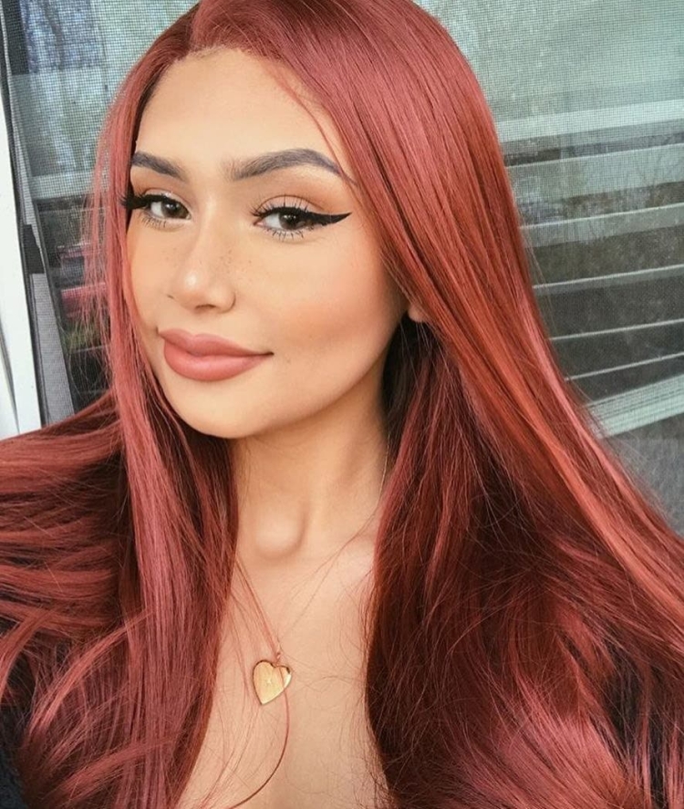 Медно розовый цвет волос