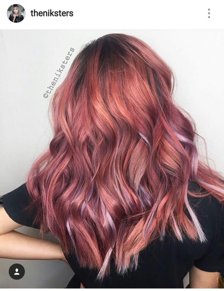 Медный с розовым оттенком