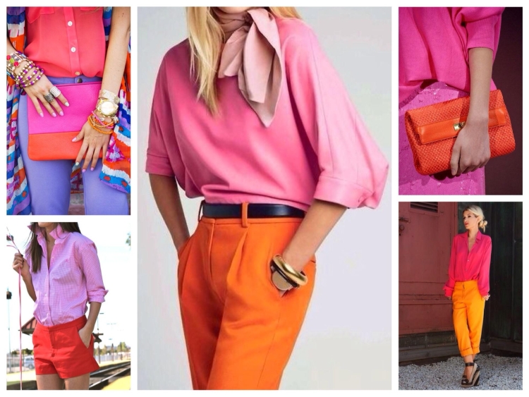 Сочетание оранжевого в одежде