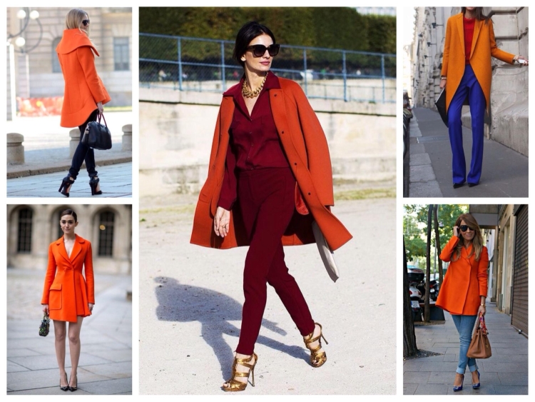 Сочетание оранжевого в одежде