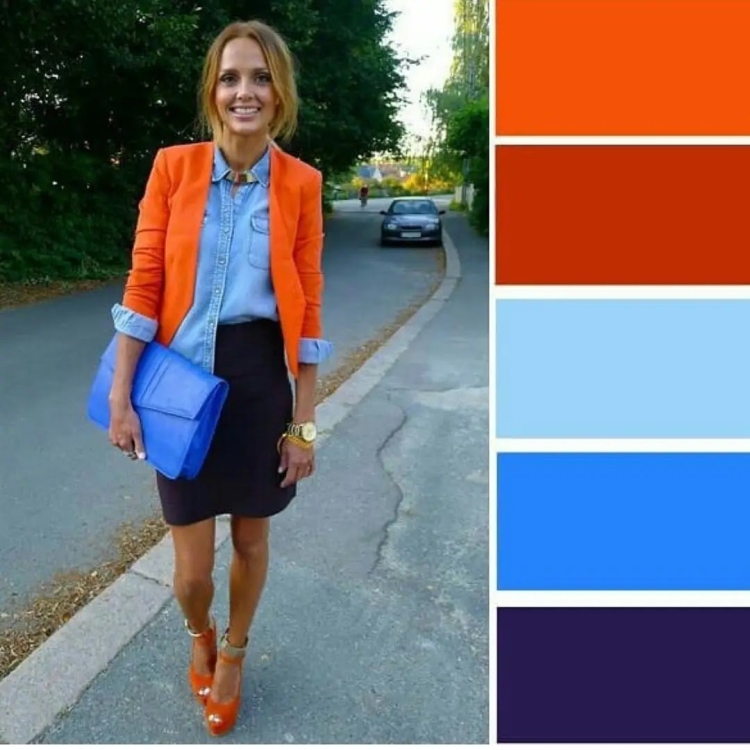 Сочетание орнжевогоцвета