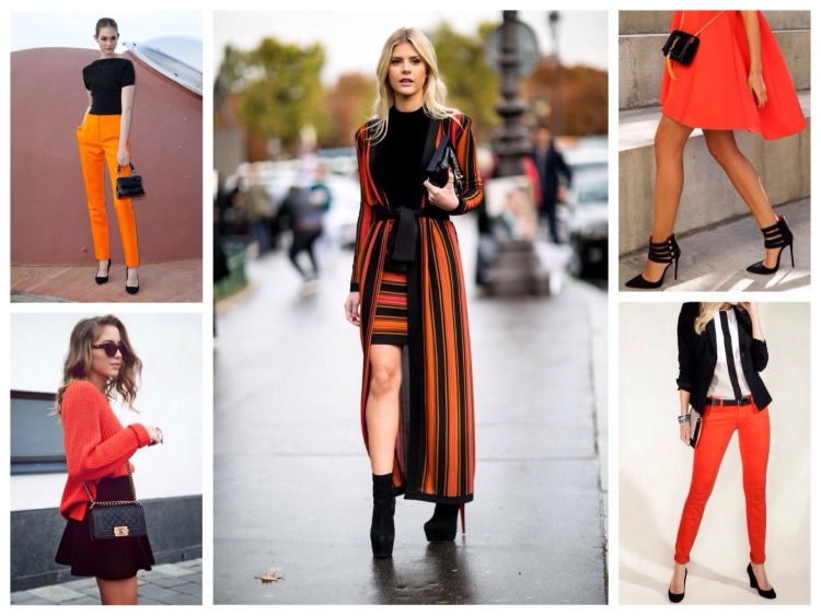 Сочетание черного и оранжевого