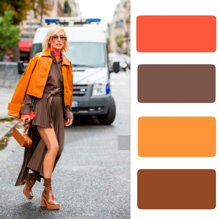 Морковный цвет сочетание