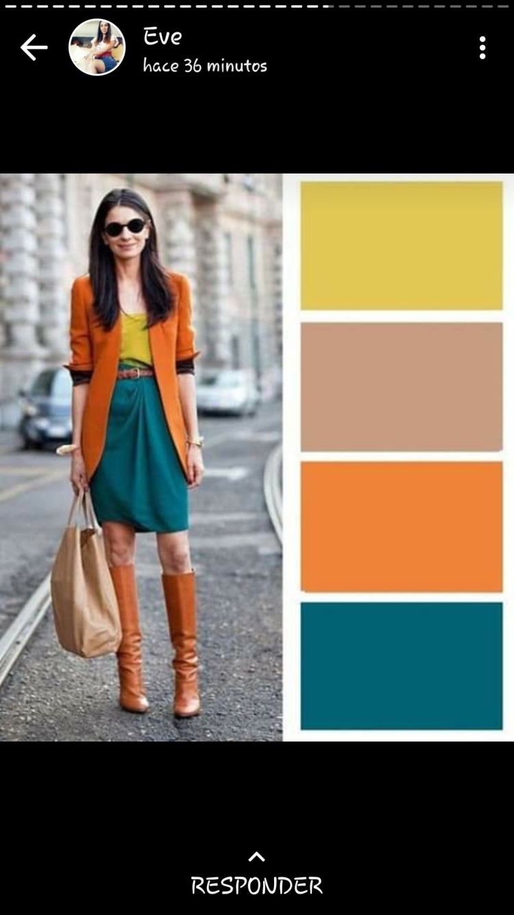 Сочетание с оранжевым цветом