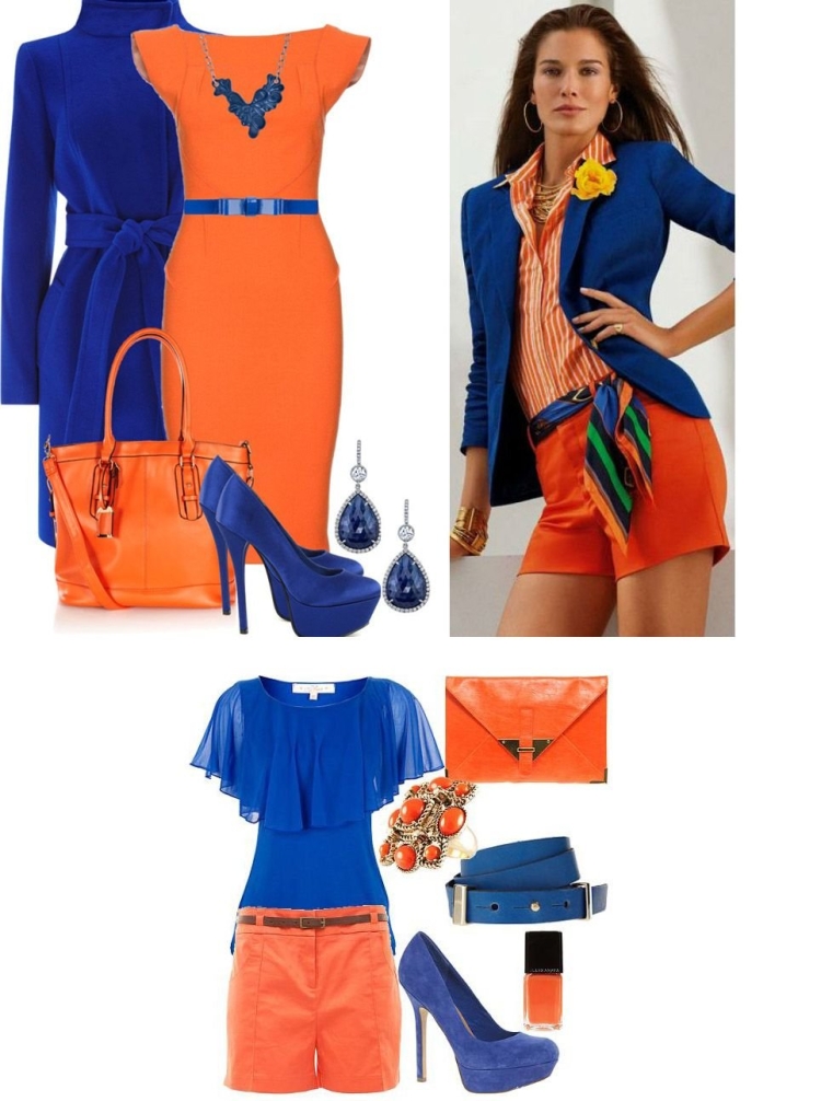 Сочетание синего и оранжевого