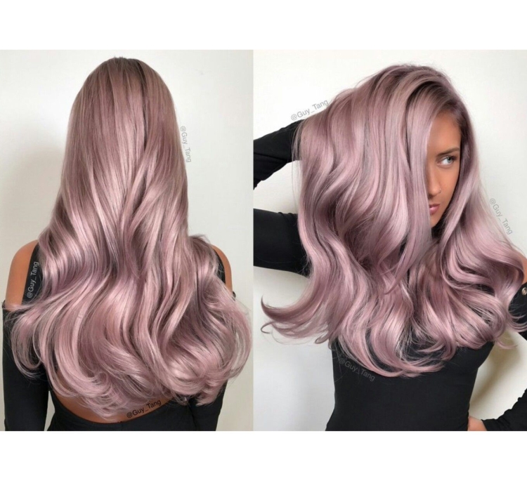 Розовый металлик цвет волос