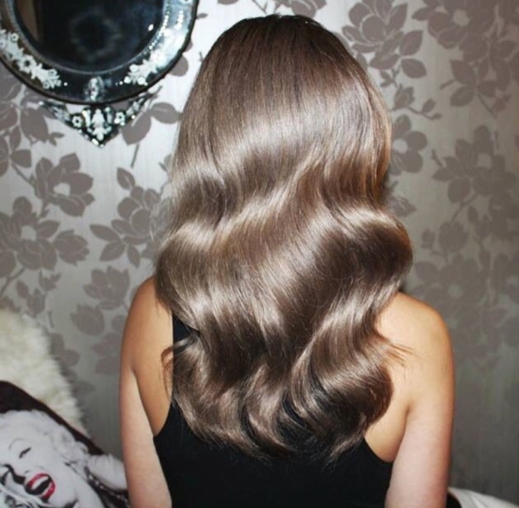 Коричнево перламутровый цвет волос