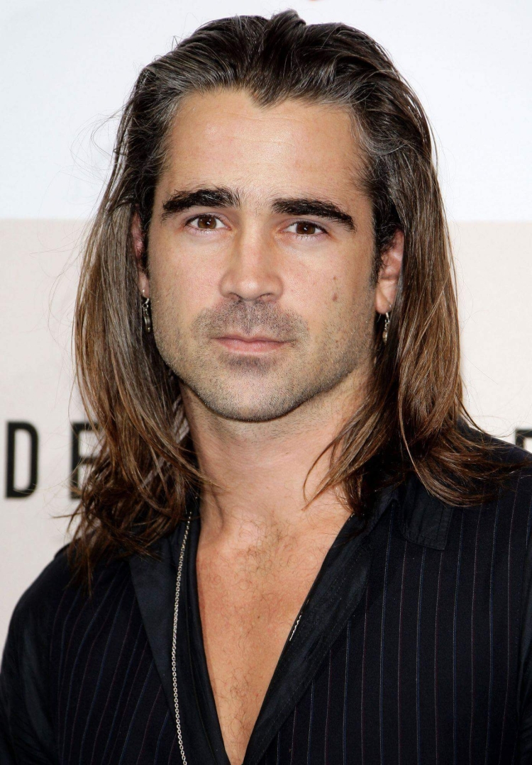 Колин Фаррелл с длинными волосами