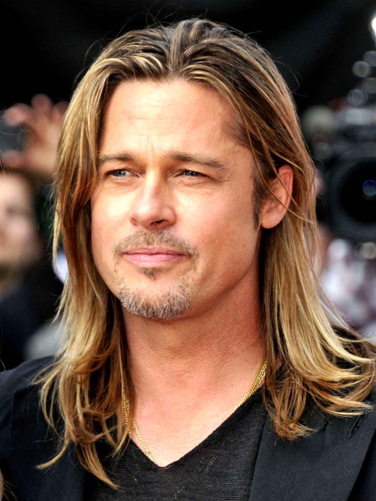 Брэд Питт с длинными волосами молодой