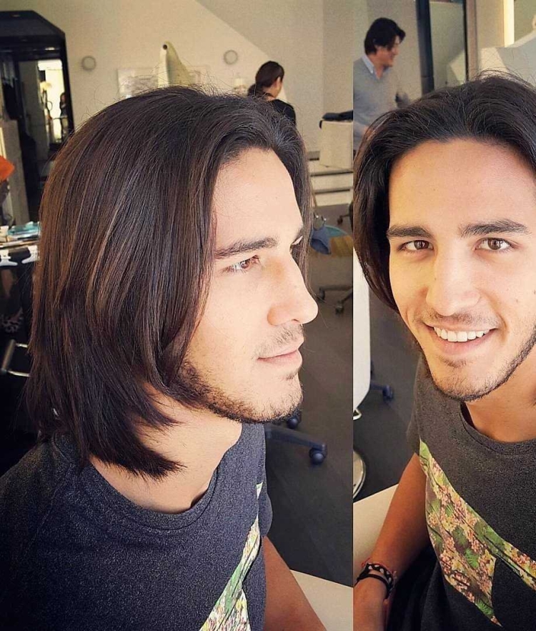 Мужская стрижка Каскад на длинные