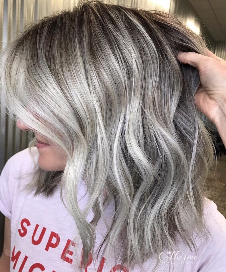 Пепельное мелирование на Каскад