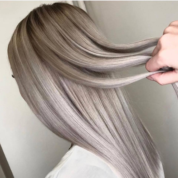 Окрашивание пепельный блонд