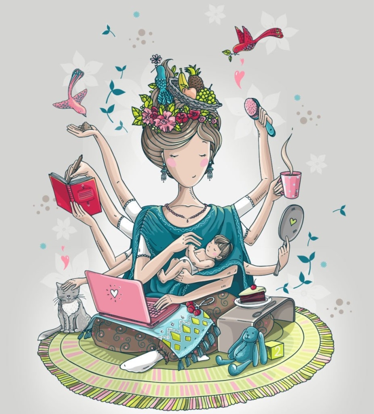 Женщина много дел