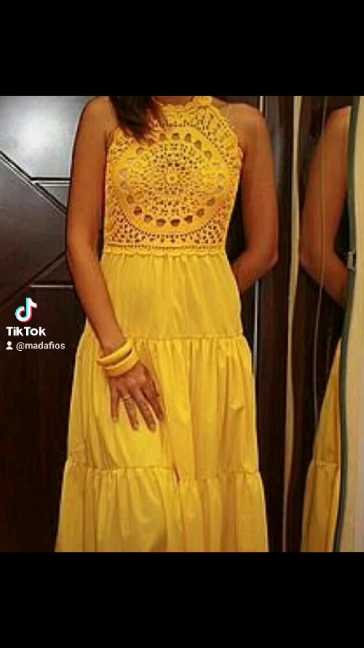 Сарафан с вязаным верхом