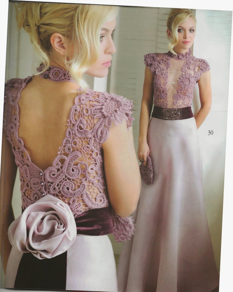 Ирландское кружево и ткань комбинирование