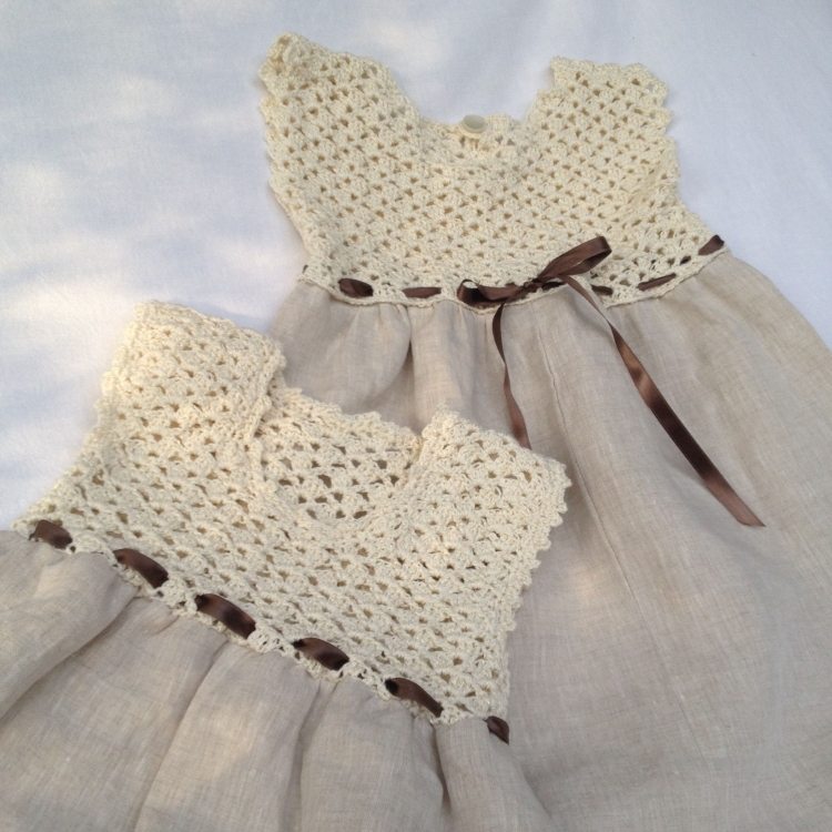 Комбинированное платье для малышки