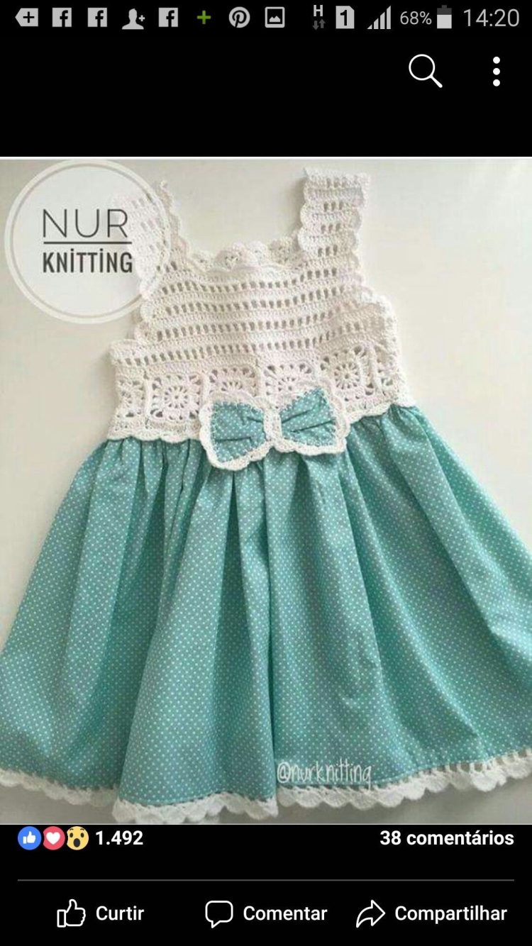 Комбинированное платье для девочки