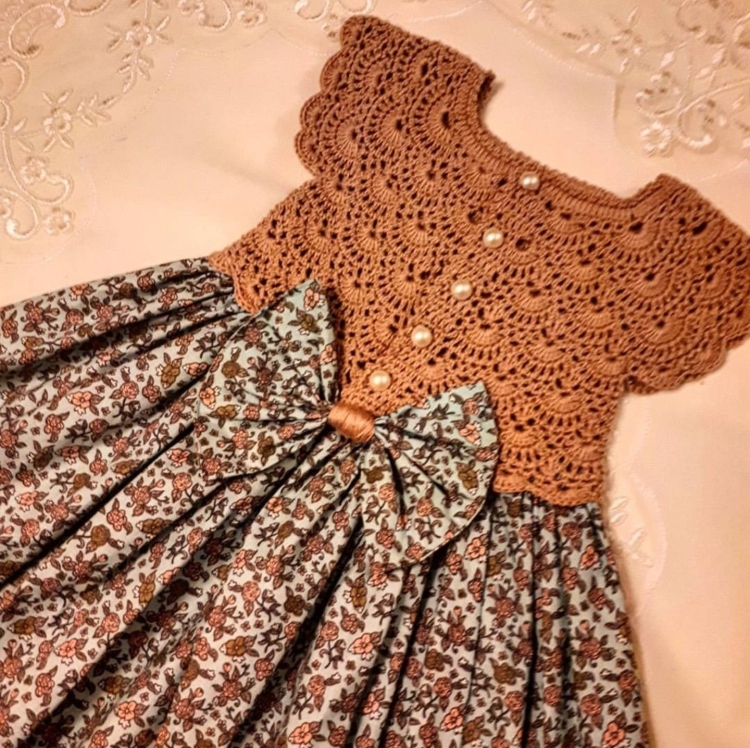 Комбинированные детские платья